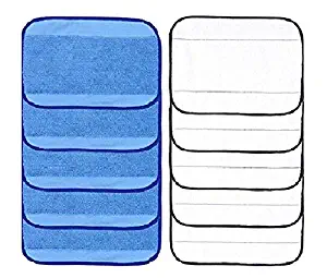 Microfiber Mop Cloths for iRobot Braava Mopping Pads Dry Wet 380t 380 320 Mint Vacuum Cleaner 4200 4205 5200C 5200 (10 PCS)