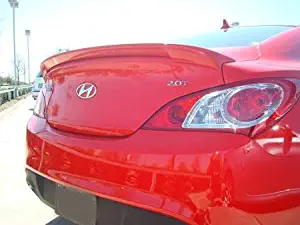 Spoiler for a Hyundai Genesis Coupe 2dr. Factory Style Flush Mount Spoiler-Casablanca White Pearl Paint Code: YW6