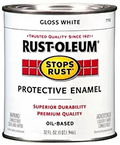 Rust-Oleum 7792504 Protective Enamel Paint Stops Rust, 32-Ounce, Gloss White