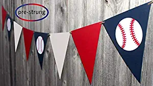 Baseball Flag Banner Decortaion Concessions Birthday Pennant Bunting Sports Party Supplies(Pennant)