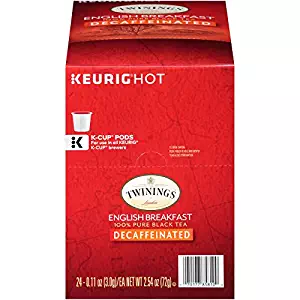 Twinings of London Decaffeinated English Breakfast Tea K-Cups for Keurig, 24 Count