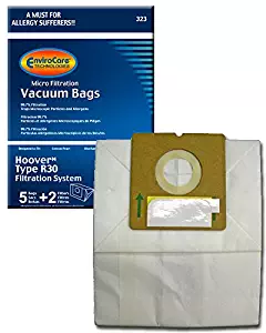 EnviroCare Replacement Vacuum Bags for Hoover R30 Canisters. 5 bags and 2 Filters