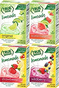 True Lemon Strawberry, Wildberry, Limeade, Watermelon (Pack of 4) 10ct each box. True Citrus Newest Flavors Kit.