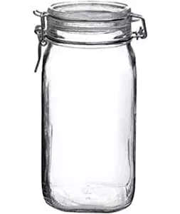 6 Pcs Bormioli Rocco Fido 1.5L (54oz) Latch Lid Canning Glass Jar