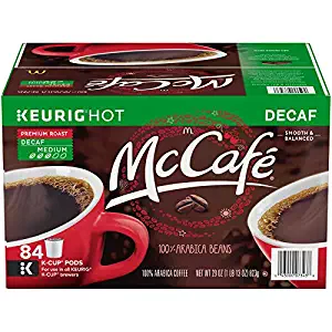 McCafé Premium Roast Decaf Coffee K-Cup Pods, 84 Count