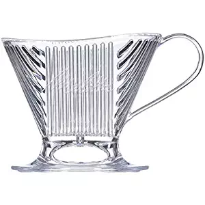 Melitta Coffee, Signature Series Single Cup Shatter-Resistant Pour-Over Cone Coffeemaker, Clear