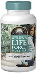 Source Naturals Women's Life Force Multiple Iron Free - Daily Complete Multivitamin 13 Essential Vitamins, Antioxidants, Herbs, Nutrients & Minerals - Enhanced Energy & Immune Boost - 90 Tablets