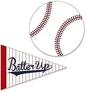 Big Dot of Happiness Batter Up - Baseball - DIY Shaped Baby Shower or Birthday Party Cut-Outs - 24 Count
