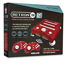 Hyperkin RetroN 3 Gaming Console 2.4 GHz Edition for Super NES/ Genesis/ NES (Laser Red)