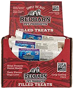 Redbarn Filled Bone Peanut Butter, Large 6-inch (5-Pack)