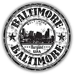 KW Vinyl Baltimore Maryland USA Grunge Rubber Stamp Truck Car Window Bumper Sticker Decal 5