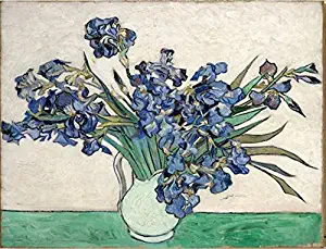 Wieco Art Irises by Van Gogh Famous Floral Oil Paintings Reproduction Modern Wrapped Giclee Canvas Prints Blue Flowers Pictures on Canvas Wall Art for Living Room Bedroom Home Office Decorations