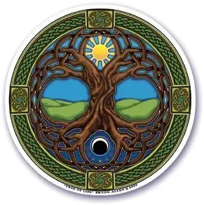 Mandala Arts Window Sticker "Tree of Life" Decal