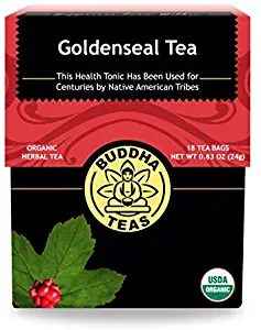 Organic Goldenseal Tea, 18 Bleach-Free Tea Bags – Caffeine Free Herbal Tea, Contains Antioxidants and Essential Vitamins and Minerals, No GMOs