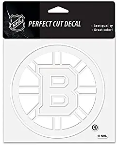 Wincraft NHL Boston Bruins Logo 6" x 6" inch Outdoor White Decal