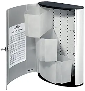 Durable Wall Mounted First Aid Cabinet with Swing-Out Organization Bins and Keyed Lock, 15-3/4 x 11-3/4 x 4-5/8 Inches, Brushed Aluminum (197323)