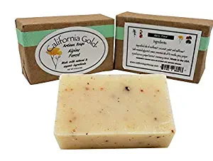 California Gold Artisan Soaps Natural and Organic Alpine Forest Bar Soap 3-pack For Men and Women 3-4 oz Bar Soaps, 12 oz.total