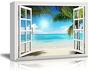 wall26 - Beautiful Tropical Beach Gallery - Canvas Art Wall Decor - 32" x 48"