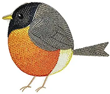 Nature Weaved in Threads, Amazing Baby Birds Kingdom [ Roly-Poly Robin][Custom and Unique] Embroidered Iron on/Sew Patch [4.76."4.85"] [Made in USA]