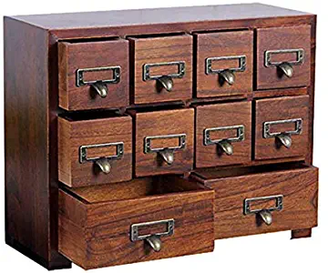 Primo Supply Traditional Solid Wood Small Chinese Medicine Cabinet l Vintage and Retro Look with Great Storage Apothecary Drawer Herbal Dresser l Great for Modern Gear | Wide - NO Assembly Required