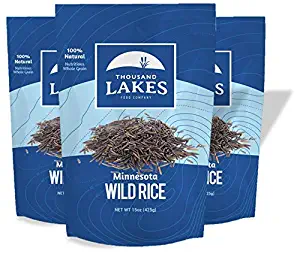 Thousand Lakes Minnesota Grown Wild Rice - 3-pack 15 ounces (45 ounces total) | 100% All Natural