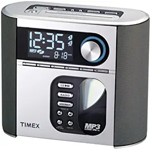 Timex T617S Nature Sounds Auto Set CD Clock Radio with Smart Knob Tuning and MP3 Line In (Silver) (Discontinued by Manufacturer)
