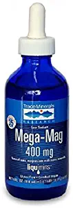 Trace Minerals Research Mega-Mag Liquid Magnesium Drops, 4 ounce, 3 PACK