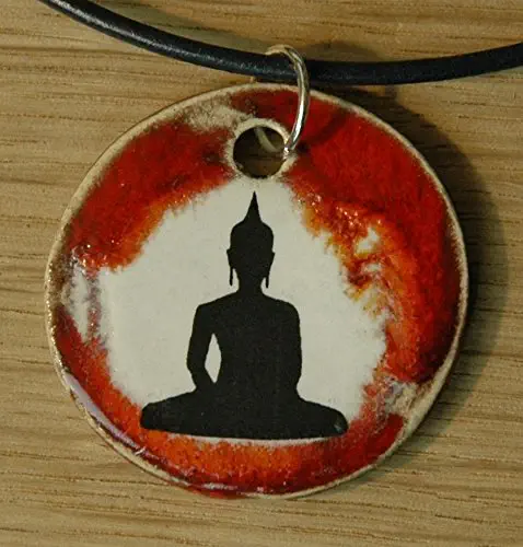 Orginal handicraft: Siddhartha Gautama, the Buddha, reincarnation, world religion, Buddhism, Nirvana, jewellery, jewelry, handcrafted necklace, best gift, art, ceramic