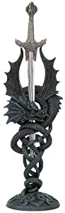 Pacific Giftware Mystical Spiral Dragon Letter Opener Desktop Decor 10 Inch Tall