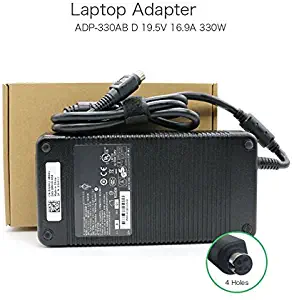 330W 19.5V 16.9A AC Adapter Power Supply Compatible for Alienware X711 P775DM3G MSI GT83VR GT73VR GT80 MSI deltal Desktop Trident 3 Series ADP-330AB D Clevo P370SM-A P775DM3 X7200 (4-Hole Plug)