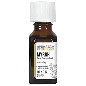 Aura Cacia Pure Myrrh Essential Oil | 0.5 fl. oz. | Commiphora myrrha