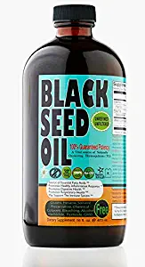 Sweet Sunnah Black Seed Oil Liquid - 2.26% Thymoquinone Cold-Pressed Black Cumin Seed Oil from Pure Nigella Sativa - First Pressing Blackseed Oil for Immune Support - 16 Oz Glass Bottle