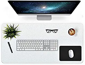 Matte Desk Pad Blotter Mats 24 X 36 Inch Office Desk Mat on Top of Desks Laptop Computer Keyboard Large Plastic Clear Table Protector Waterproof Desk Writing Mat PVC Desktop Cover Mouse Pad Included