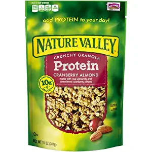 Nature Valley Protein Crunchy Granola, Cranberry Almond (Pack of 4)