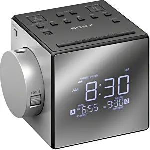 Sony Compact AM/FM Dual Alarm Clock Radio with Large LED Display, Soothing Nature Sounds, Time Projection, USB Port, Gradual Wake Alarm, Adjustable Brightness, Plus Built in Backup Battery