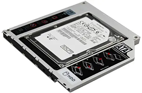 ZXUY Hard Drive SATA 2nd HDD Caddy Tray for Unibody 9.5mm Laptop CD/DVD-ROM Drive Slot (Replacement Only for SSD and HDD)