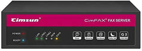 CimFAX T5 Fax Server Two-Port Fax2email Remote login All-in-one Fax System 200 Users Send/Receive Fax from PC/Phone/Mac V.34 High Speed Fax Modem (8GB)