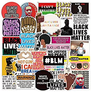 Black Rights Stickers for Water Bottle Car Wall Cup Laptop Decal,Women & Children Rights,50pcs Black Lives Matter Anti-Racism BLM Movement Bumper Sticker,Civil Rights Human Rights Defender Stickers