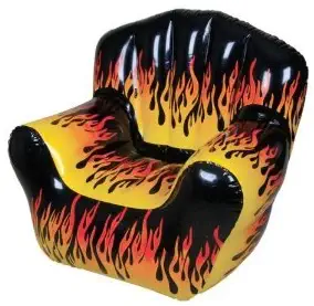 Rhode Island Novelty Inflatable Flame Chair With Comfortable Armrests And Backrest - Perfect For Children's Bedrooms