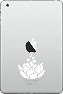 Lotus Flower Decal Two Pack Vinyl Sticker|MacBook Laptop Computer Cars Trucks Vans Walls| White |2.25 x 2 in|CCI927