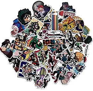 Anime Stickers 73 pcs My Hero Academia PVC Waterproof Stickers Bomb Superheroes for Laptop, Notebooks, Car, Bicycle, Skateboards, Luggage Decoration