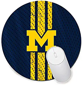 Round Gaming Mouse Pad Creative Custom Non-Slip Mouse Mat-University of Michigan