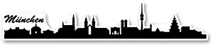 AK Wall Art Munchen Munich Germany City Skyline Vinyl Sticker - Car Window Bumper Laptop - Select Size