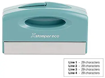 Xstamper Self-Inking Custom Message Pocket Stamp (4 Lines)