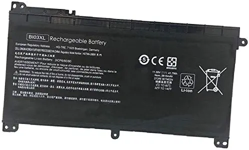 Yafda BI03XL New Laptop Battery for HP Pavilion X360 13-u000 M3-m000 Series Stream 14-AX000 Series:14-ax010wm 14-ax020wm 14-ax030wm 14-ax040wm Series 844203-850 843537-541 HSTNN-UB6W 11.55V41.7Wh