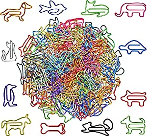 HiQin Cute Paper Clips Assorted Colors - 120 Counts Funny Paperclips Bookmarks Planner Clips - Fun Office Supplies Gifts for Women Coworkers