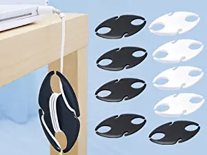 Power Cord Organizer Pack (Set of 9-4 White and 5 Black)