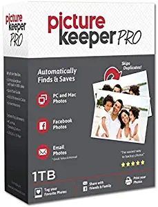 Smart USB Backup Drive 1TB - Picture Keeper PRO External Photo Video and File Backup Device for PC and MAC Laptops and Computers