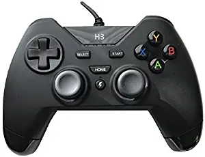 IHK Brand USB Wired Gaming PC Controller for Computer Laptop (Windows 10/8.1/8 / 7 / XP) / PS3 Plasytation 3 / Android Devices / PC360 / TV Box/Steam Game with Dual Turbo Vibration