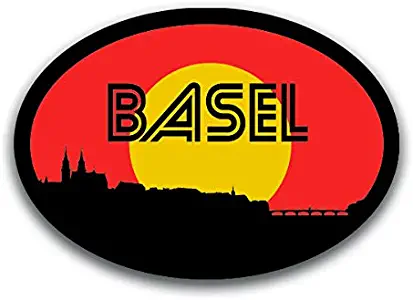 Basel Switzerland Skyline Vinyl Decal Sticker | Cars Trucks Vans SUVs Windows Walls Cups Laptops | Full Color Printed | 5.5 Inch | KCD2579